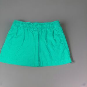 Old Navy Girl’s Pull On Drawstring Skirt 11 Inch Length Green Size 8 Linen Blend